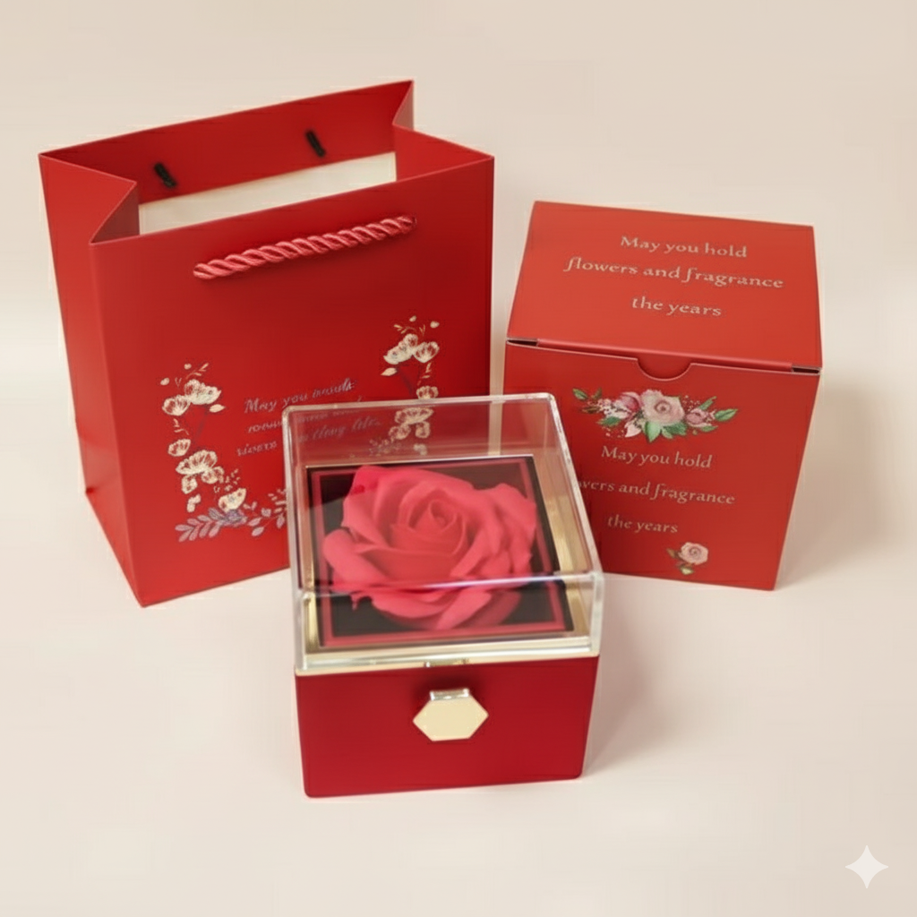 Beguz™ Romantik Hediye Kutusu – Sonsuz Gül & Sürpriz Takı
