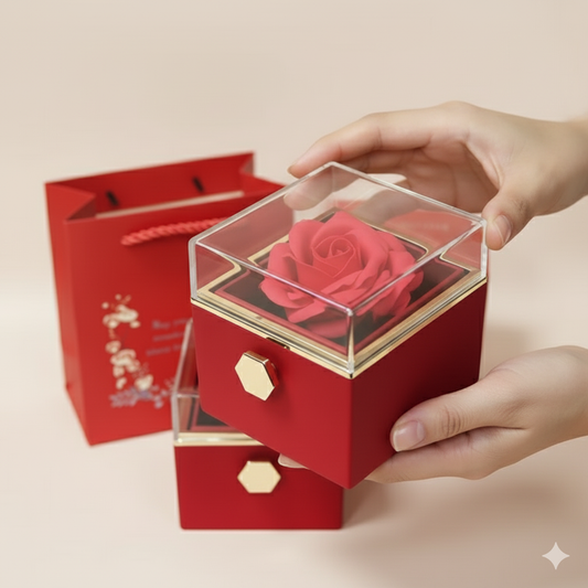 Beguz™ Romantik Hediye Kutusu – Sonsuz Gül & Sürpriz Takı